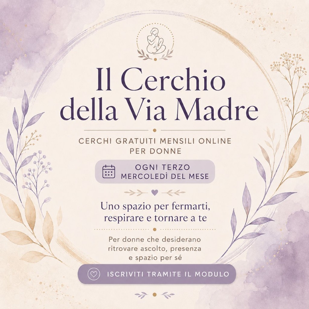 Il Cerchio della Via Madre. Cerchi gratuiti mensili online per donne, ogni terzo mercoledì del mese. Iscriviti tramite il modulo.